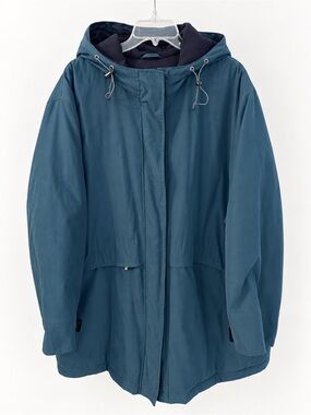 Women’s 3X Teal Fleece-Lined Hooded Insulated Parka Elisabeth by Liz Claiborne